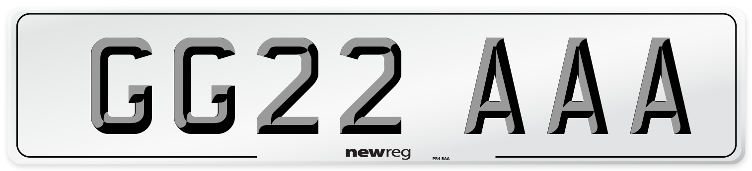 GG22 AAA Number Plate from New Reg